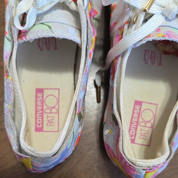 Converse Floral Canvas Sneakers Women's Size 7.5 Pink White - Picture 15 of 16